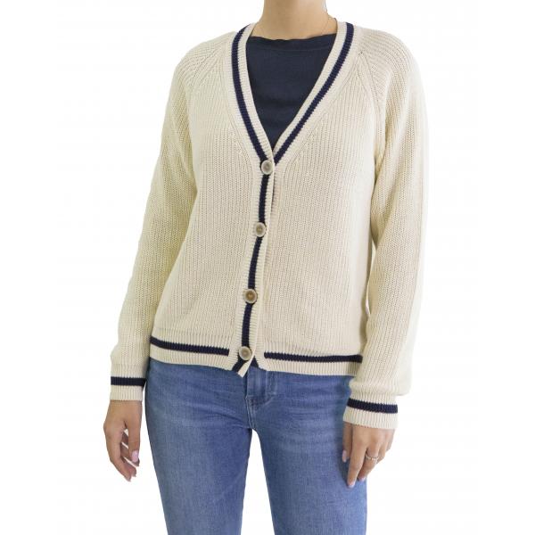 Cardigan con scollo a V con bottoni 